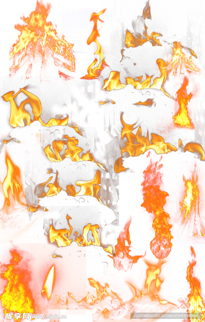 火焰分层素材