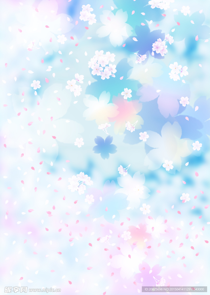 淡雅花瓣底纹