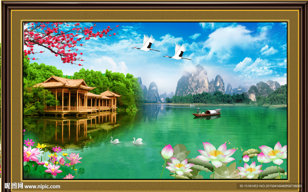 巨幅山水画