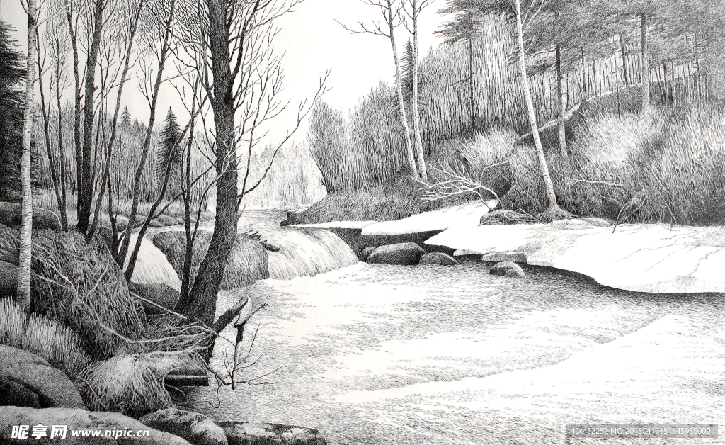 素描风景