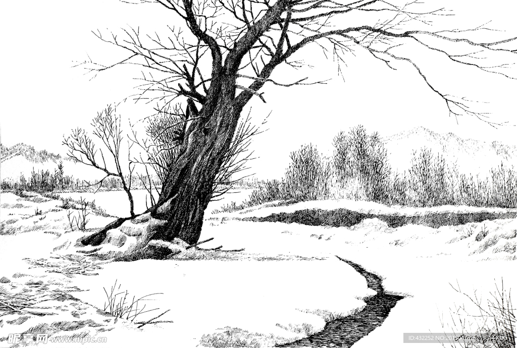素描风景