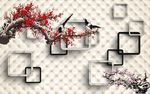 3D方格皮革软包背景墙