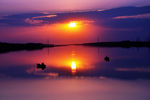 潮白河夕阳