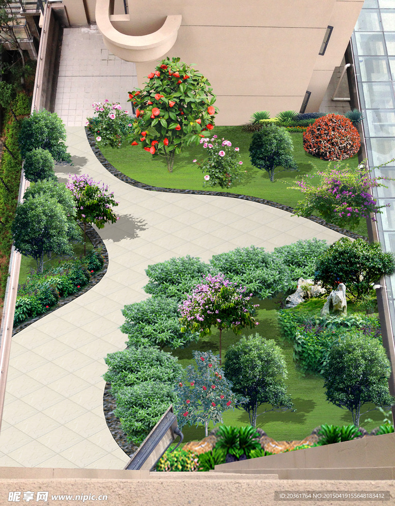 屋顶花园   鸟瞰花园