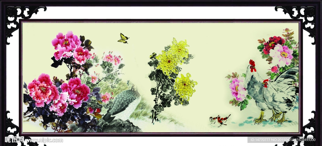 花开富贵装饰画