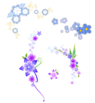 紫色梦幻花朵
