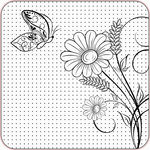 欧式蝴蝶花纹