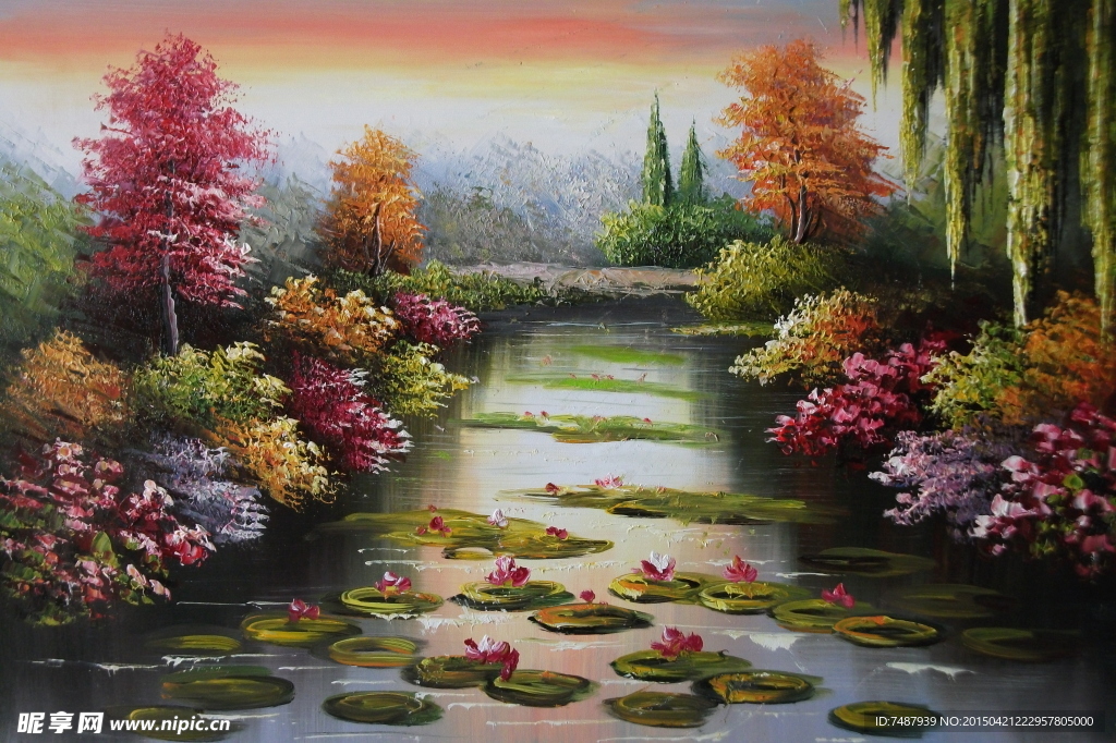 欧式油画风景