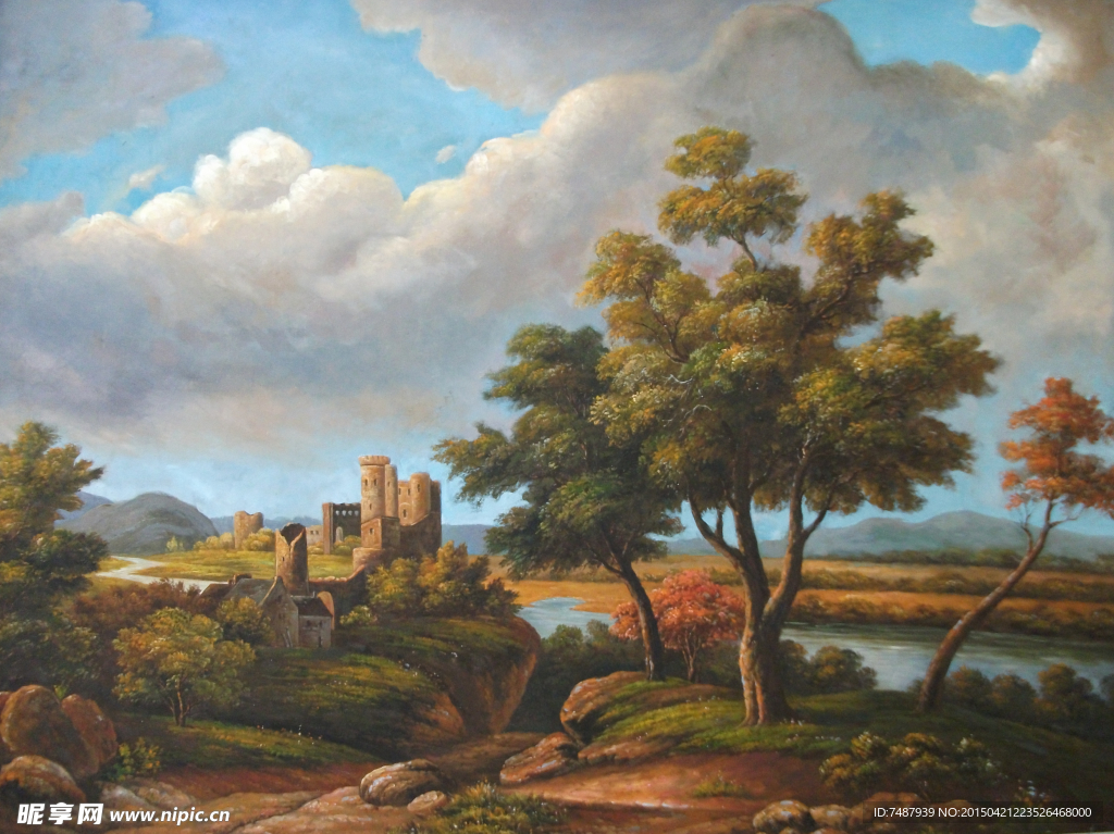 欧式油画风景
