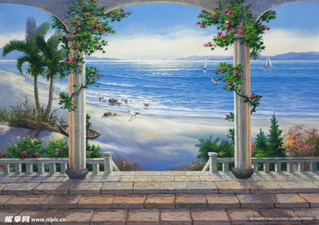 欧式油画风景
