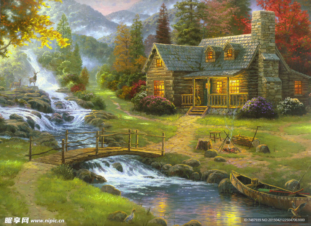 欧式油画风景