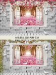 梦幻窗外美景背景墙
