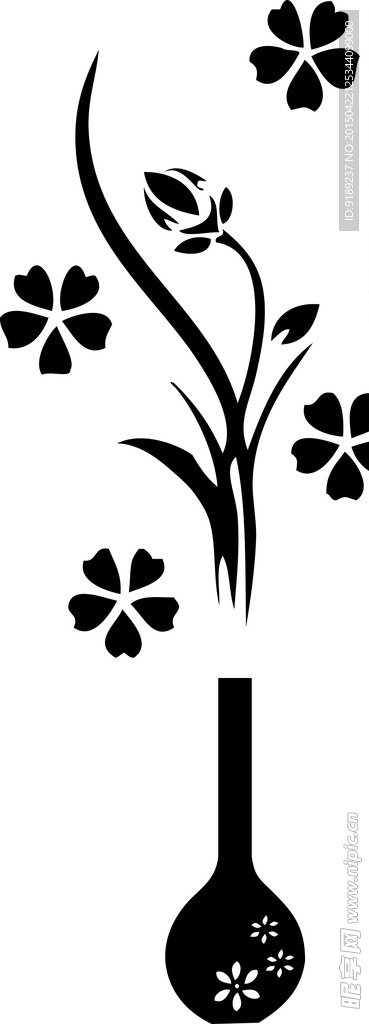 花瓶墙贴