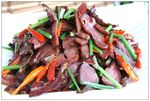 韭菜苔炒腊牛舌