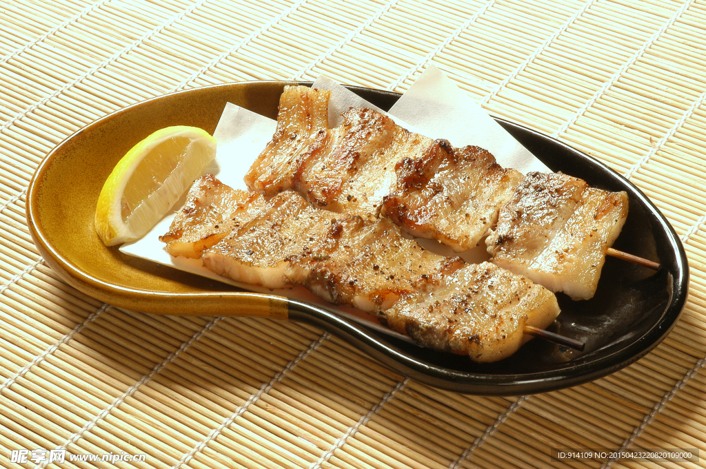 日式 日本料理  串烧五花肉