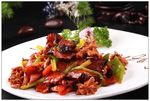 鸡胗炒腊味一份