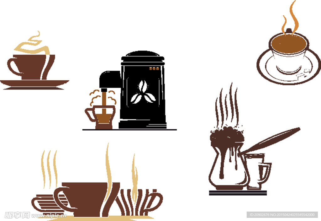 美味咖啡图标设计矢量素材
