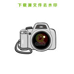 手工绘制单反相机矢量图