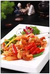 小炒牛角皮一份