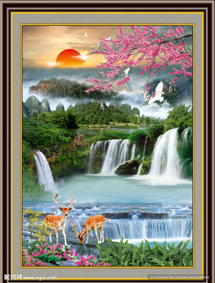 山水画 巨幅山水画 山水风景