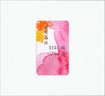 水彩手绘透明名片