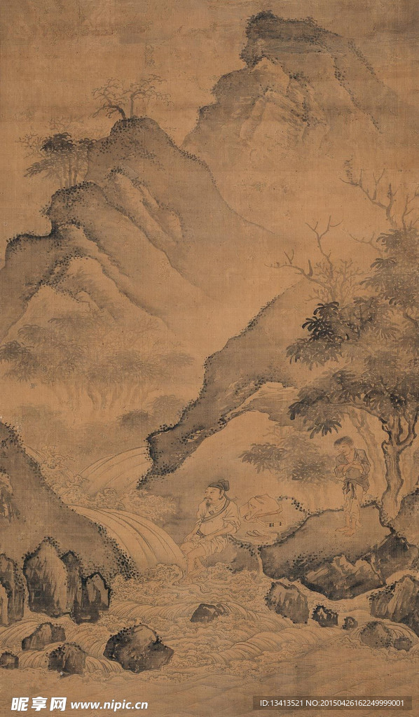 戴进 水墨山水