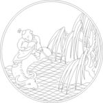 小孩 水牛 雕刻图