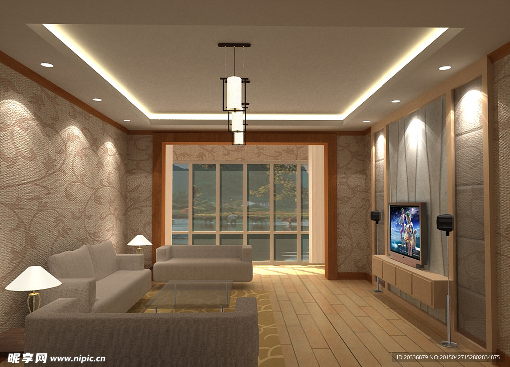 简约客厅 3Dmax