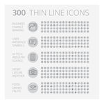 300个细线图标