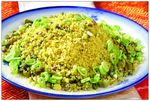 豆角焖小米饭碗