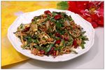 肉丝韭菜炒黄豆芽