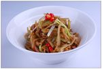 咸白菜杆炒肉丝