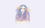 手绘美女插画