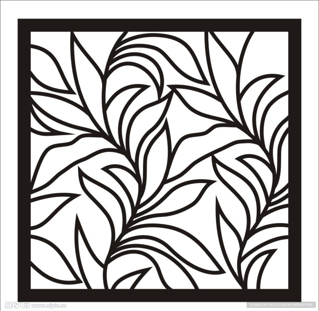 草叶无框画
