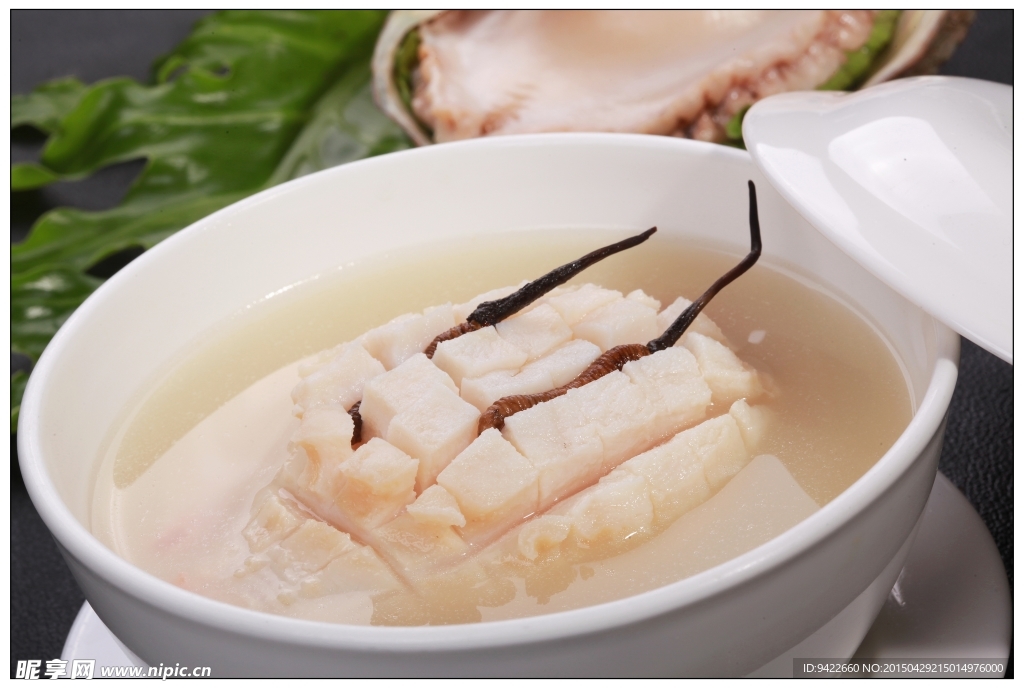 虫草炖活鲍