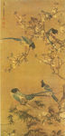 边景昭 花竹聚禽图