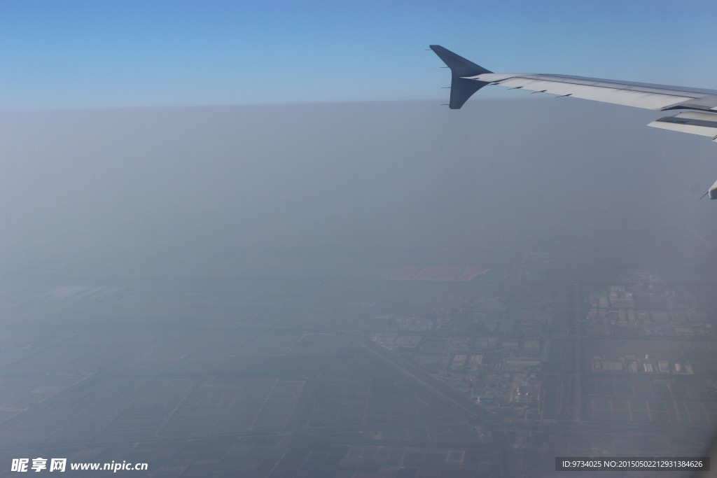 航空摄影雾霾分界线