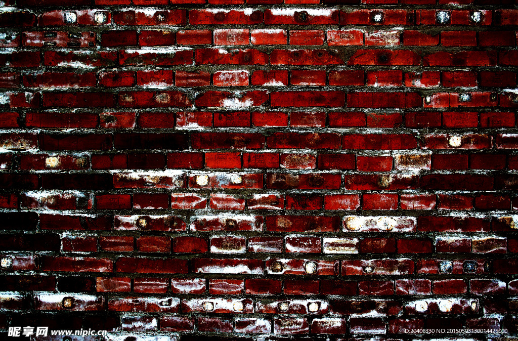 暗红色砖墙 墙壁背景