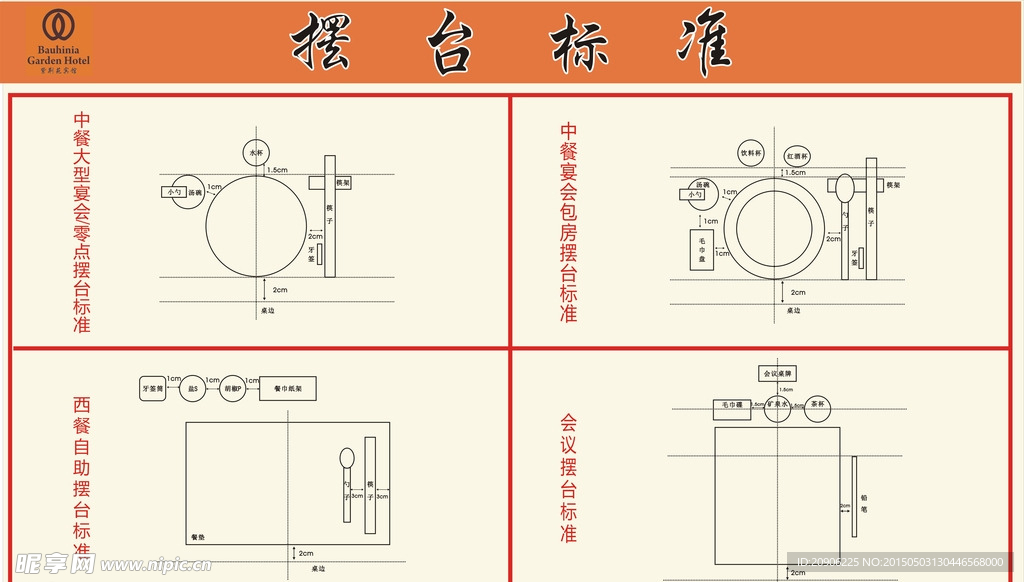 星级酒店餐饮会议摆台标准