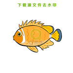 矢量鱼卡通矢量图