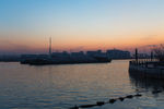 夕阳下的运河