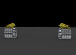 白钢门库 不锈钢自动门3D效果