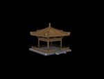 木制四角古典凉亭园林3D设计
