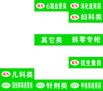 药店分区标志