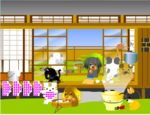 猫狗打扫卫生flash动画场景