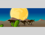 沙漠奔跑的狼狗flash动画
