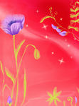 红色鲜花背景