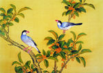 双鸟迎春