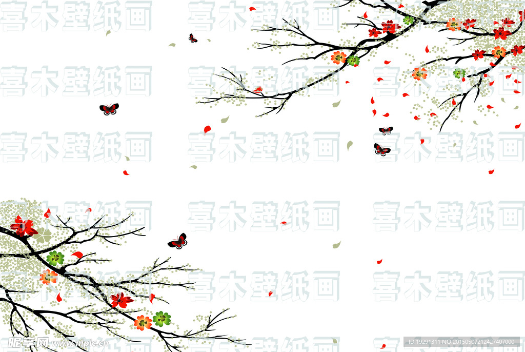 花枝背景设计