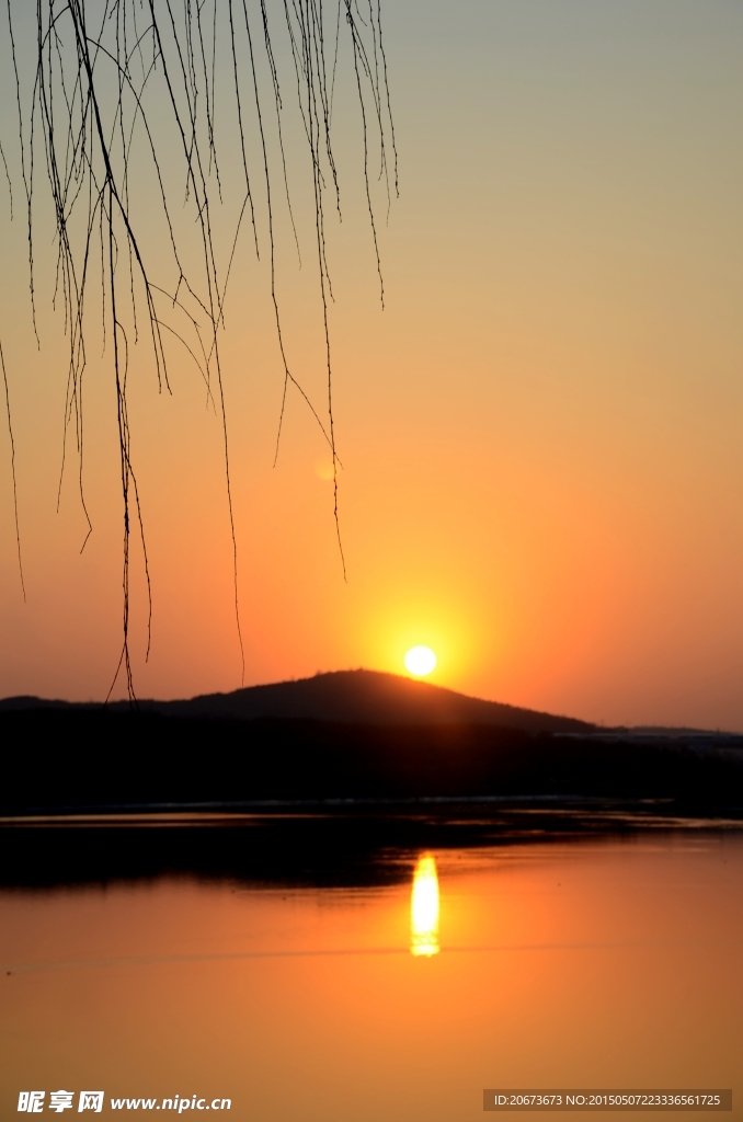 天平湖日落
